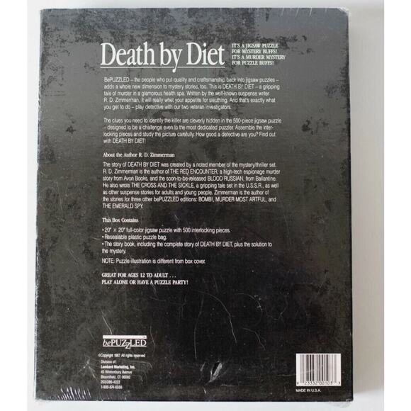 NEW BePuzzled Death By Diet Jigsaw Puzzle Murder Mystery 500 pieces Solve Story! - Picture 2 of 2